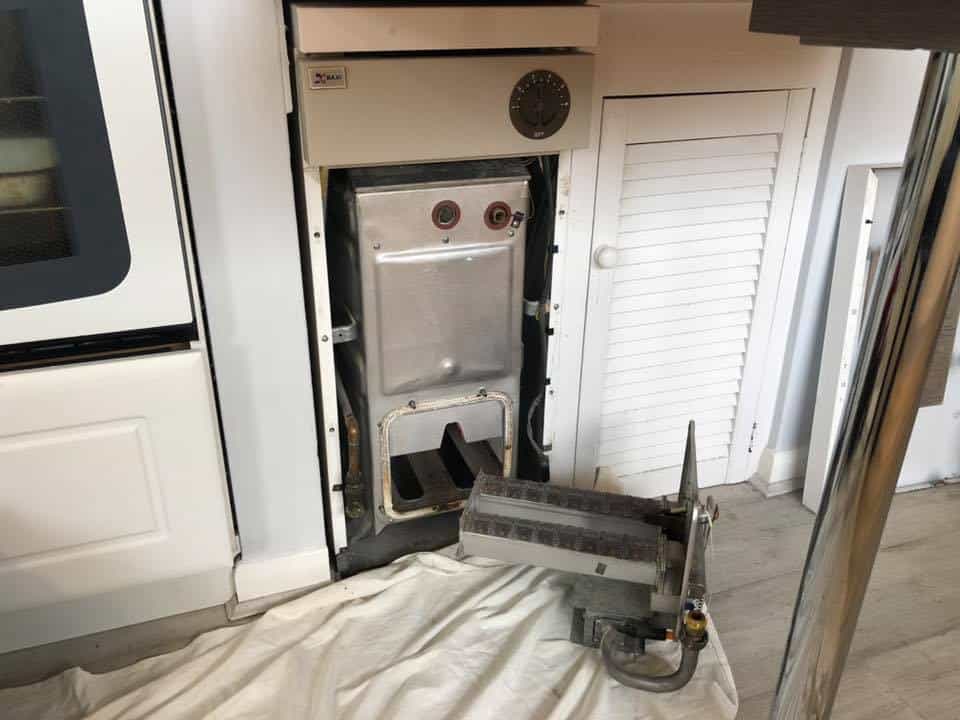 RSD Heating servicing an old boiler