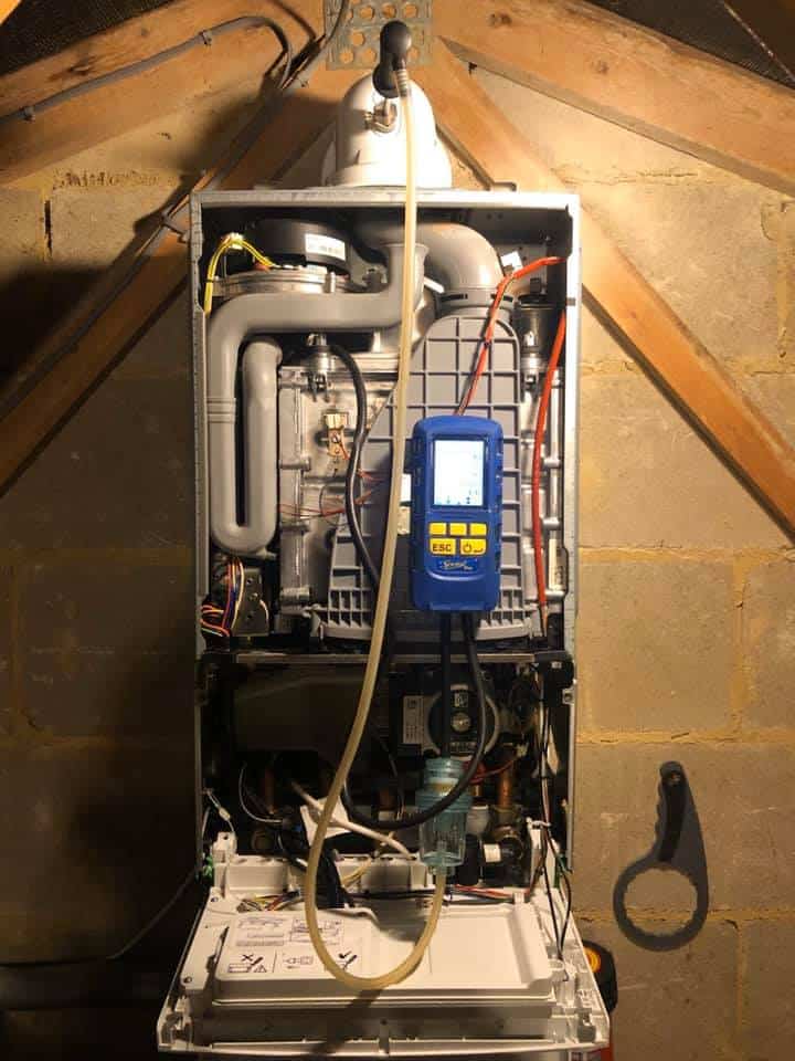 RSD SErvicing a new boiler he installed